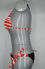 OEM Striped Neckholder Bikini Set mit Kontrast unten (JMC41019)