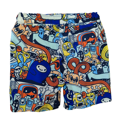 OEM Boys Multi-Character Doodle Swim Shorts