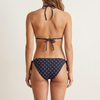OEM Women's Navy Polka Dot Triangle Bikini Set