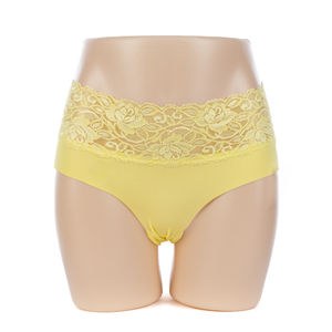 High Quality Lady Nylon Briefs With Lace Waist (JMC24143)