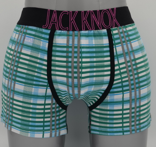 OEM Men's impresso Cotton Stretcher - xadrez geométrico com tubulação de contraste (JMC11044)