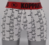 Shorts boxer masculinos OEM con estampado de animales coronado y cintura Jacquard (JMC1109)