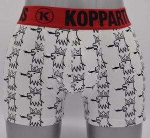 Shorts boxer masculinos OEM con estampado de animales coronado y cintura Jacquard (JMC1109)