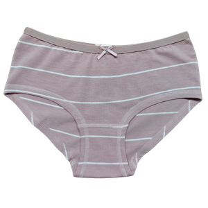 OEM Girl's Mauve Meadow Striped Ribbon Brief