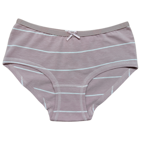 OEM Girl's Mauve Meadow Striped Ribbon Brief