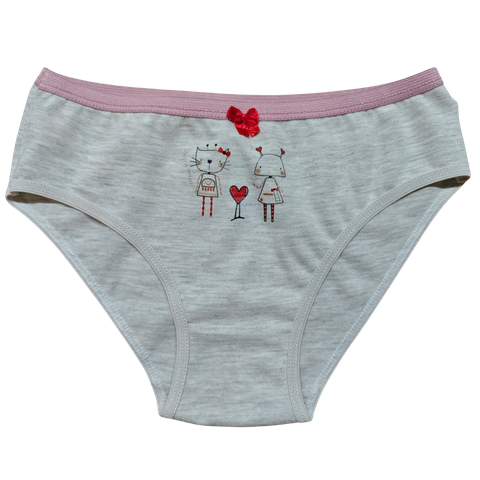 OEM Girl's BFF Sketches Pure Cotton Brief