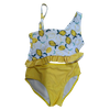 OEM Asymmetric Lemon Print Girls Swimwear Set