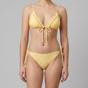 OEM Women's Sun-Kissed Yellow Ruffled Bikini Set