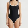 OEM Women's Contrast Trim U-Back One-Piece Swimsuit