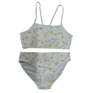 OEM Vibrant Tropical Ruffle Girls' Two-Piece Swimset