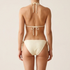 OEM Women's Cream Pointelle Textured Bikini Set