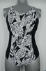 OEM Floral Monochrome One-Piece Swimsuit (JMC41023)