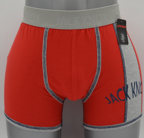 OEM Men’s Red & Grey Boxer – Contrast Stitching with Side Placement Print (JMC11053)