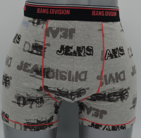 Boxer de impressão de tipografia masculina - alongamento de algodão (JMC11048)