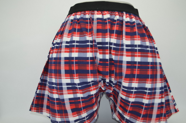 OEM férfi nyomtatott 100% pamut, 135GSM kötött boxer gombos léccel (JMC11075)