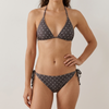 OEM Women's Charcoal Polka Dot Adjustable Bikini Set