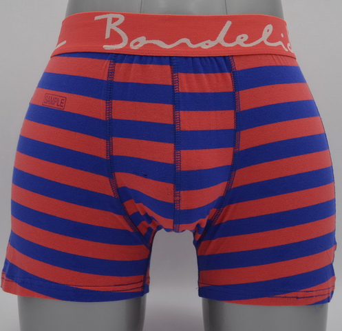 OEM Men's Red & Navy Stripe Boxer Shorts с поясной лентой жаккарда (JMC11020)