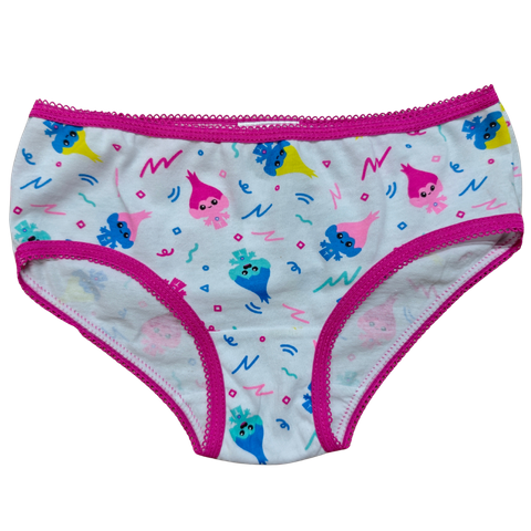 OEM Girl's Troll Magic Colorful Scalloped Brief