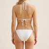 OEM Women's White Eyelet Texture Triangle Bikini Set