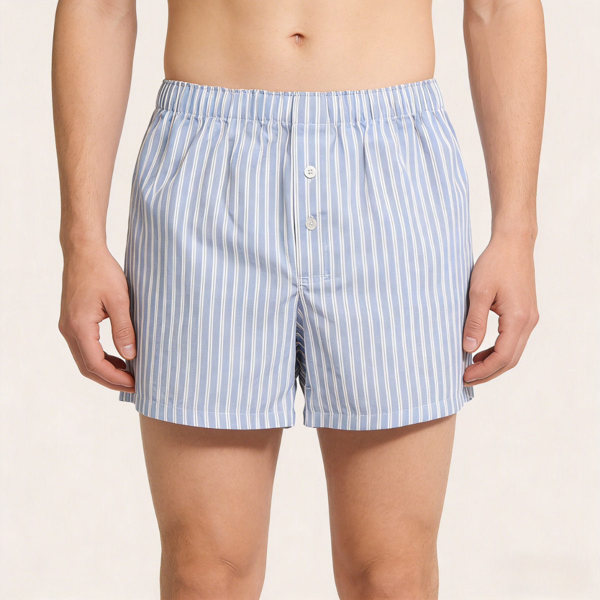 OEM Men's Classic Woven 100% Cotton Button-Fly Boxers