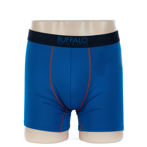 Plus Size OEM Mens Blue Nylon Jacquard Waistband Boxer (JMC11022)