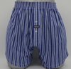 OEM Men's Printed Blue and White Stripe Woven Boxer Shorts (JMC11071)