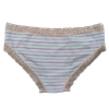 OEM Girl's Blush Ribbon Striped Lace Brief