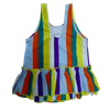 OEM Rainbow Striped Skirted Girls Swimsuit