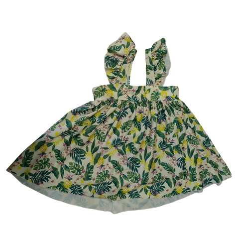 OEM Tropical Ruffle Girls' One-Piece Swimsuit