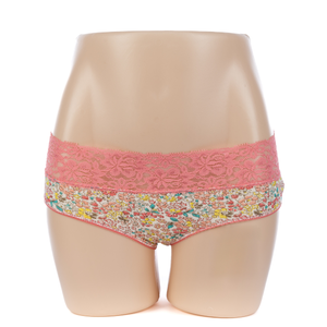 Lady Cotton Print Brief With Lace Waist (JMC24119)