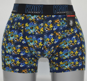 Shorts boxer equipados para hombres OEM con vibrante impresión floral y floral (JMC11008)