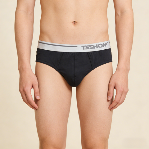 OEM Men's 95% Cotton 5% Elastane Breathable Cotton-Stretch Briefs