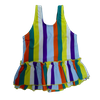 OEM Rainbow Striped Skirted Girls Swimsuit