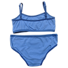 OEM Girls' Blue Cotton Bralette and Panty Set