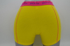 Boxer amarelo sólido do OEM - Costura de contraste e logotipo impresso (JMC11061)