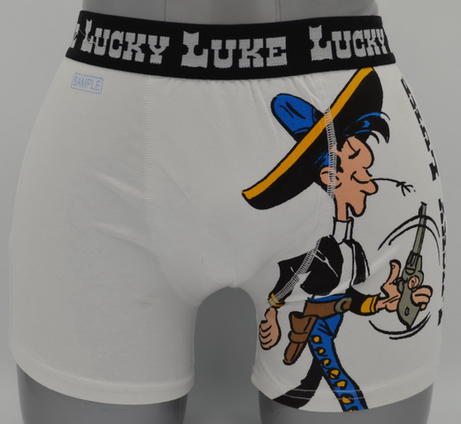 OEM Men’s White Boxer – Cartoon Placement Print Lucky Luke (JMC11052)