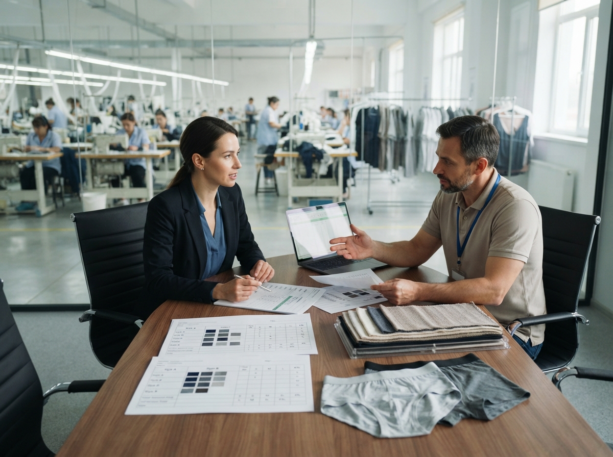 apparel OEM production-planning meeting