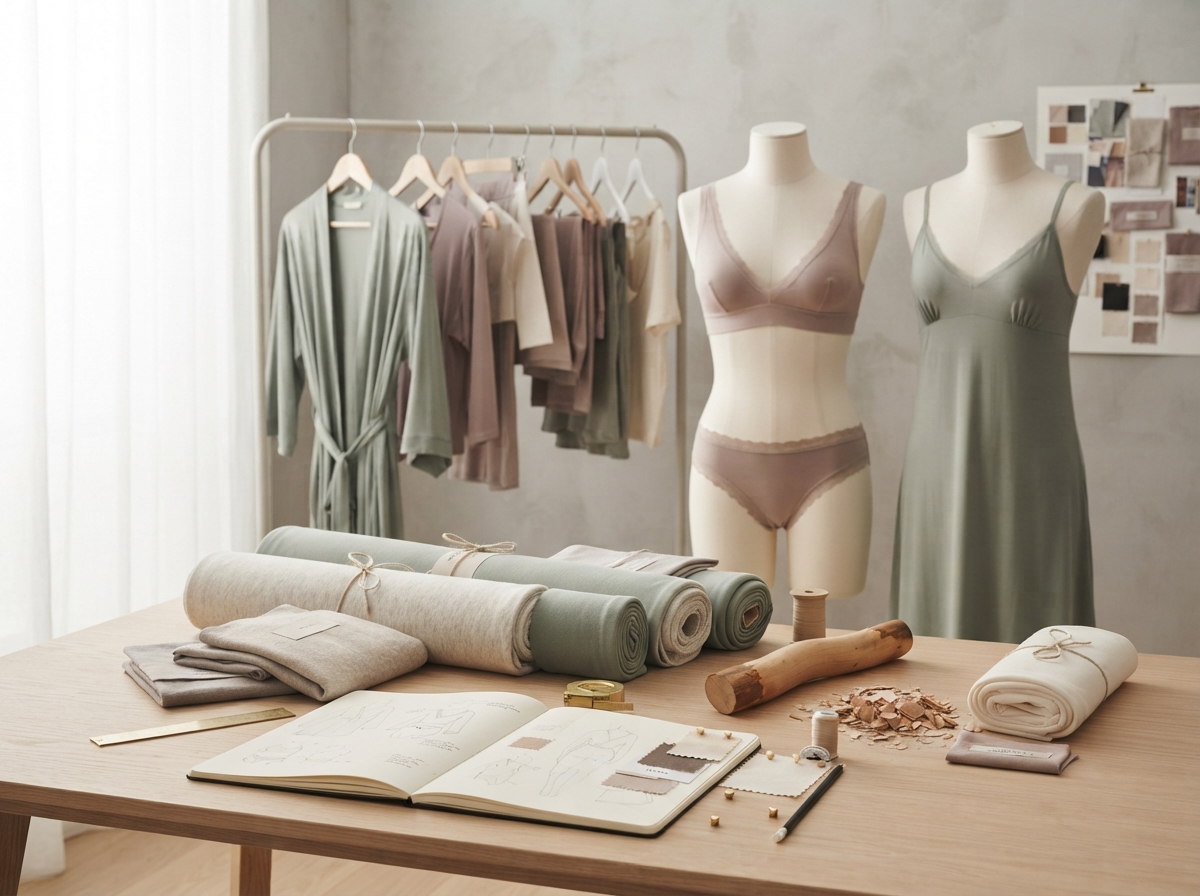 modal underwear, lingerie, and sleepwear samples
