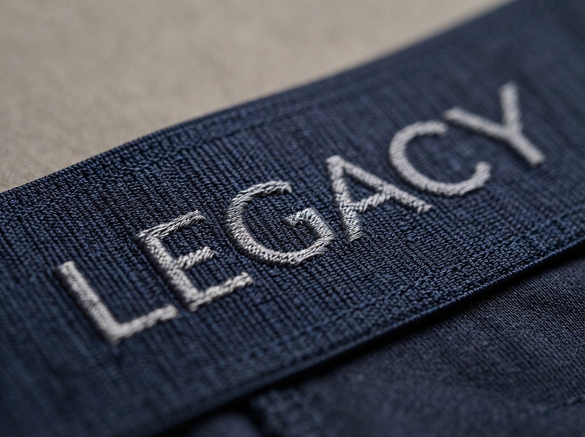 a woven jacquard elastic waistband
