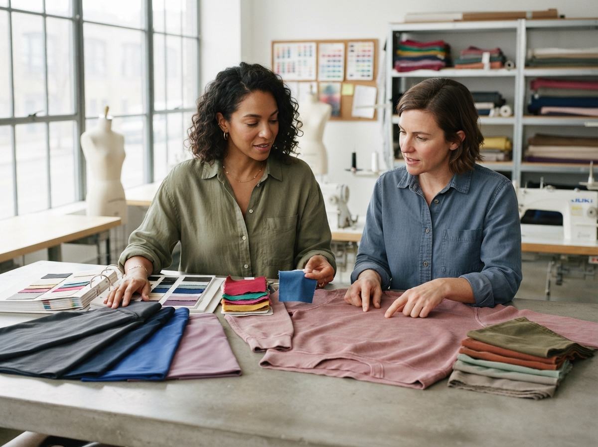 dyed fabric swatches