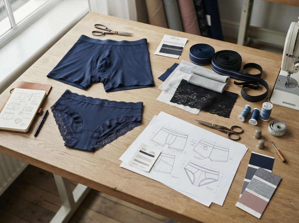 A premium men's and women's underwear featuring luxury fabric