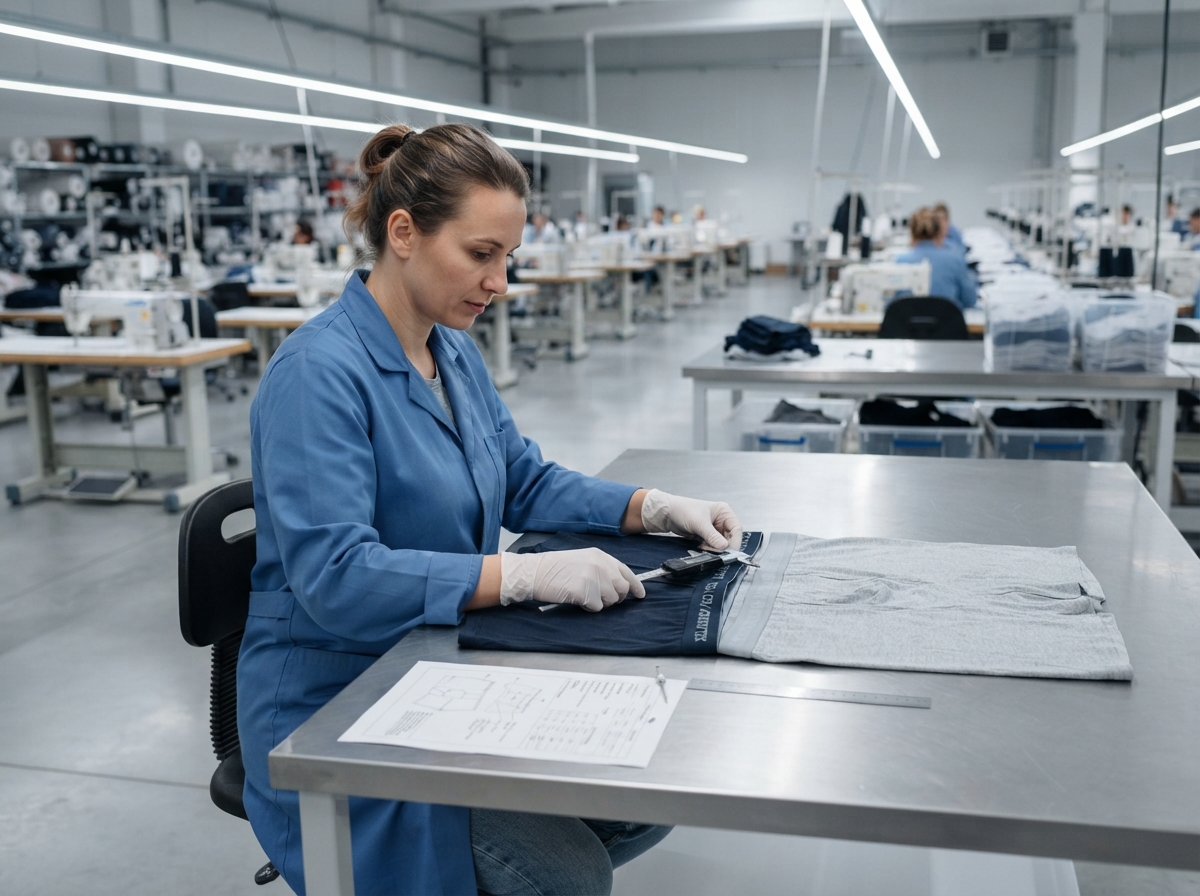 underwear production quality control